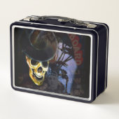 Halloween Talking Board Skeleton Metal Lunch Box メタルランチボックス (裏面)