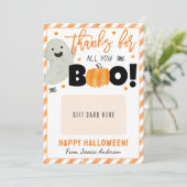 Halloween Teacher Appreciation Gift Card Holder 招待状 (スタンド正面)