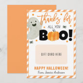 Halloween Teacher Appreciation Gift Card Holder 招待状 (正面/裏面)