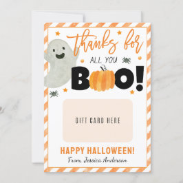 Halloween Teacher Appreciation Gift Card Holder 招待状