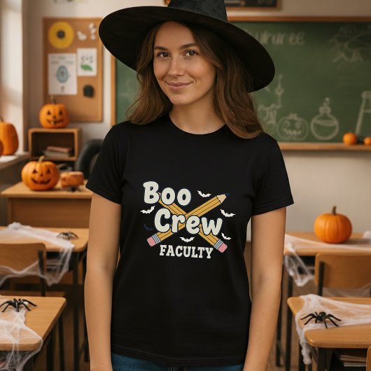 Halloween Teacher Boo Crew Faculty  Tシャツ