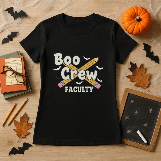 Halloween Teacher Boo Crew Faculty Tシャツ