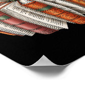 Halloween Teacher Librarians Fall Book Pumpkin Ret ポスター (角)