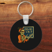 Halloween Teacher Six Seven Meme 6 7 Skeleton Soky キーホルダー (正面)