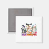 Halloween Thanksgiving Christmas Happy Hallothanks マグネット (正面/裏面)