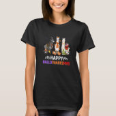 Halloween Thanksgiving Christmas Happy Hallothanks Tシャツ (正面)