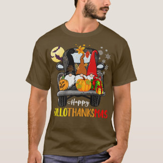 Halloween Thanksgiving Christmas Truck HalloThanks Tシャツ