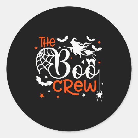 Halloween The Boo Crew - Fun Soky Witch, Cat, Bat ラウンドシール (正面)
