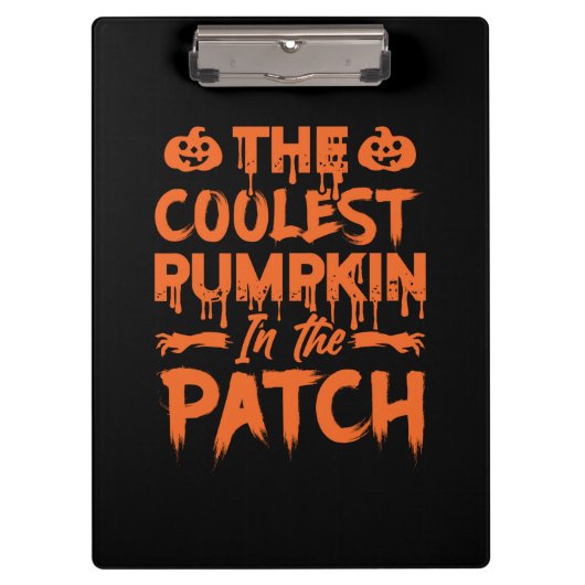 Halloween The Coolest Pumpkin In The Patch Xmas クリップボード (正面)