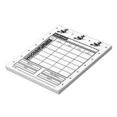 Halloween Theme Bunco Score Pad Witch Flying ノートパッド (回転)