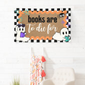 Halloween Theme Classroom Library Banner Books Art 横断幕 (インサイチュ)