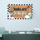 Halloween Theme Classroom Library Banner Books Art 横断幕 (トレードショー)