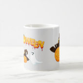 Halloween theme: Ghosts and pumpkin コーヒーマグカップ (中央)