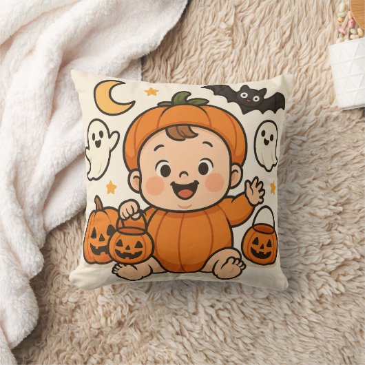 Halloween-themed baby image pillow クッション (ブランケット)