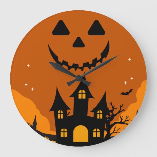 Halloween Themed Baby Shower gift ラージ壁時計 (正面)