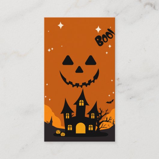 Halloween Themed Baby Shower Invite エンクロージャーカード (正面)