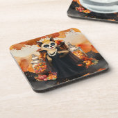 Halloween themed for Cat Lovers with candies コースター (左側)