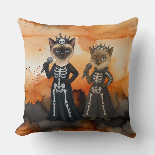 Halloween themed for Siamese Cat Lovers  クッション (正面)