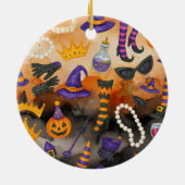 Halloween themed for Siamese Cat Lovers セラミックオーナメント (裏面)