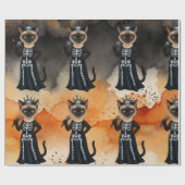 Halloween themed for Siamese Cat lovers ラッピングペーパー (フラット)