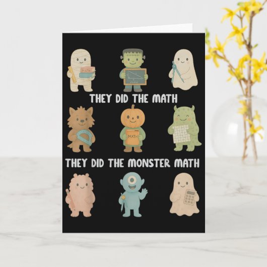 Halloween They Did The Math They Did The Monster M カード (黄色い花)
