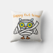 Halloween Throw Pillow Owl Mummy クッション (裏面)
