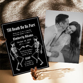 Halloween Till Death Do Us Part Bridal Shower 招待状