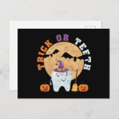 Halloween tooth hat dentist dental assistant trick ポストカード (正面/裏面)