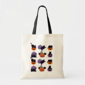 Halloween Tote Bag – Black Cats and PumpkiTote Bag トートバッグ (正面)