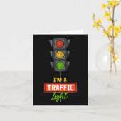 Halloween Traffic Light I'm A Traffic Light  カード (黄色い花)