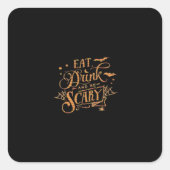 Halloween Trick Or Treat スクエアシール (正面)