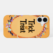 Halloween Trick or Treat Candy Design iPhone 16ケース (裏面横)