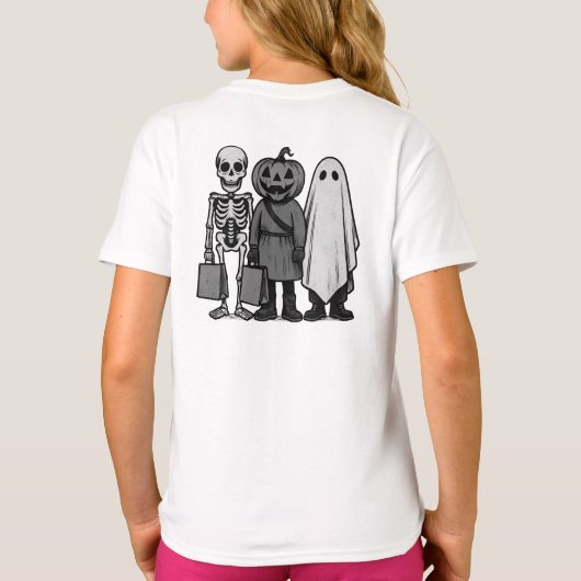 Halloween Trick or Treat Crew Tシャツ (裏面)