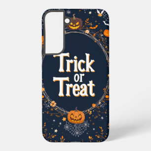 Halloween Trick or Treat Pumpkin Design Samsung Galaxy S22+ケース