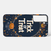 Halloween Trick or Treat Pumpkin Design Samsung Galaxyケース (裏面横)