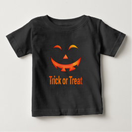 Halloween Trick or Treat Pumpkin Face ベビーTシャツ