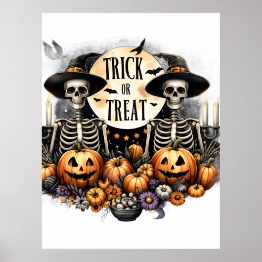 Halloween Trick or Treat Wall Poster  ポスター (正面)