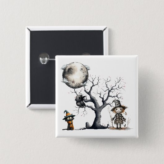 Halloween Trick or Treat with Fun Characters  缶バッジ (正面&裏面)