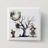 Halloween Trick or Treat with Fun Characters  缶バッジ (正面)