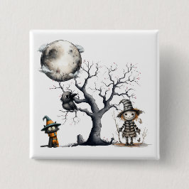 Halloween Trick or Treat with Fun Characters 缶バッジ