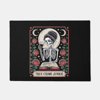 Halloween True Crime Junkie Tarot Card ドアマット