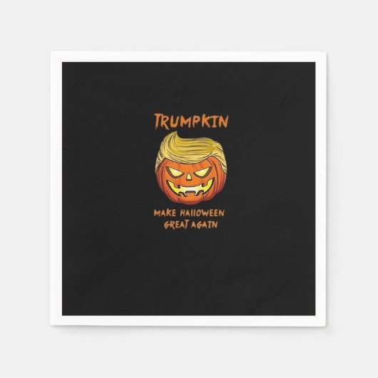Halloween Trumpkin Classic Funny スタンダードカクテルナプキン (正面)