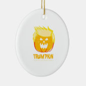 Halloween Trumpkin Funny セラミックオーナメント (右)