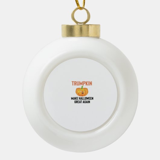 Halloween Trumpkin – Funny Pumpkin Graphic for Hal セラミックボールオーナメント (正面)