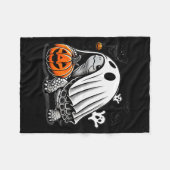 Halloween Turtle Ghost Pumpkin Costume Terran Tort フリースブランケット (正面(横))