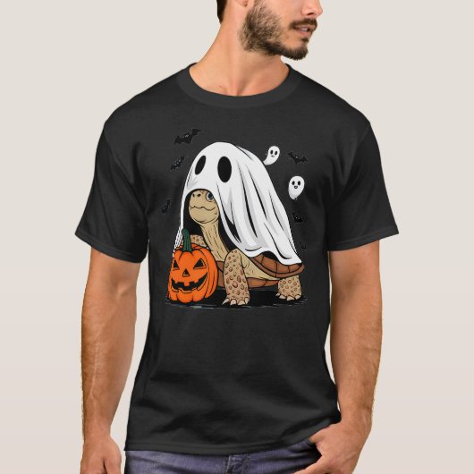 Halloween Turtle Ghost Pumpkin Costume Terrapin To Tシャツ (正面)