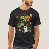 Halloween Turtle Pumpkin Tortoise Bats and Ghosts Tシャツ (正面)