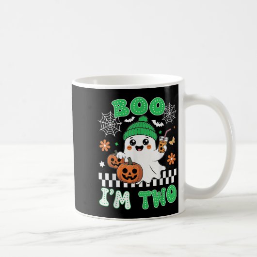 Halloween Two Birthday Boo Im Two Groovy Birthday  コーヒーマグカップ (右)