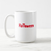 Halloween Two tone Deep and Bright Red Spooky-Cups コーヒーマグカップ (左)
