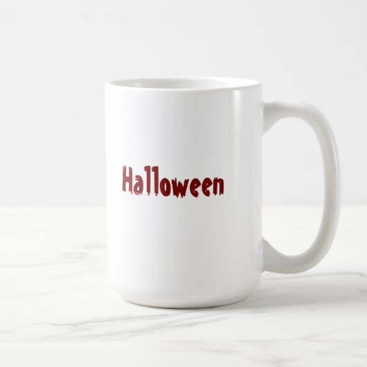 Halloween Two tone Deep and Bright Red Spooky-Cups コーヒーマグカップ (右)